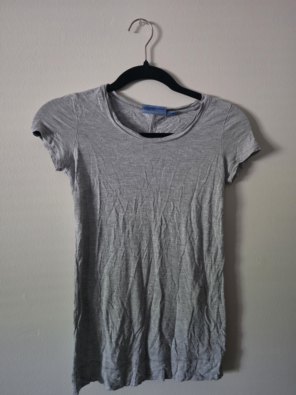 Simply Vera Vera Wang Light Gray Short-Sleeve Crewneck Tee
